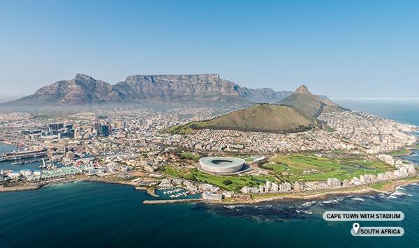 Cape Town with stadium, South Africa