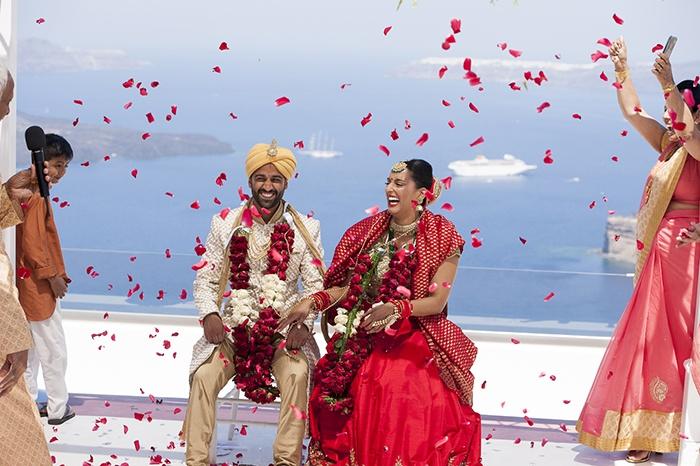 Indian wedding in santorini