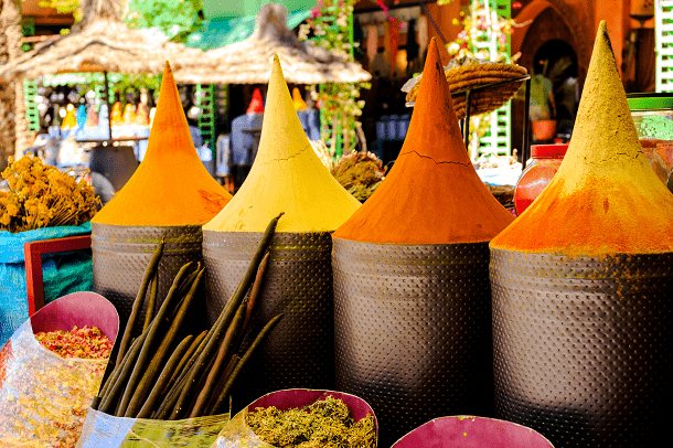 Moroccan spice stalls