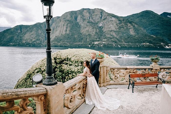 Newly weds Lake Como, Italy