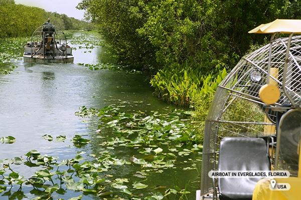 Airboat in Everglades, Florida, USA