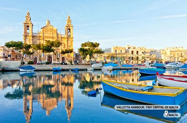 Valletta Harbour, tiny capital of Malta