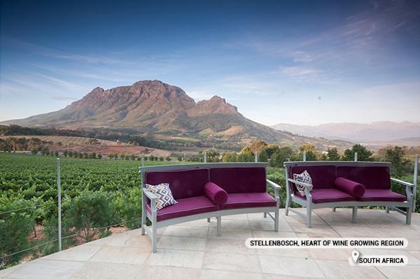 Wedding Venue, Stellenbosch, Western Cape, heart of wine growing region, South Africa. Simonsberg mountain range in background. 