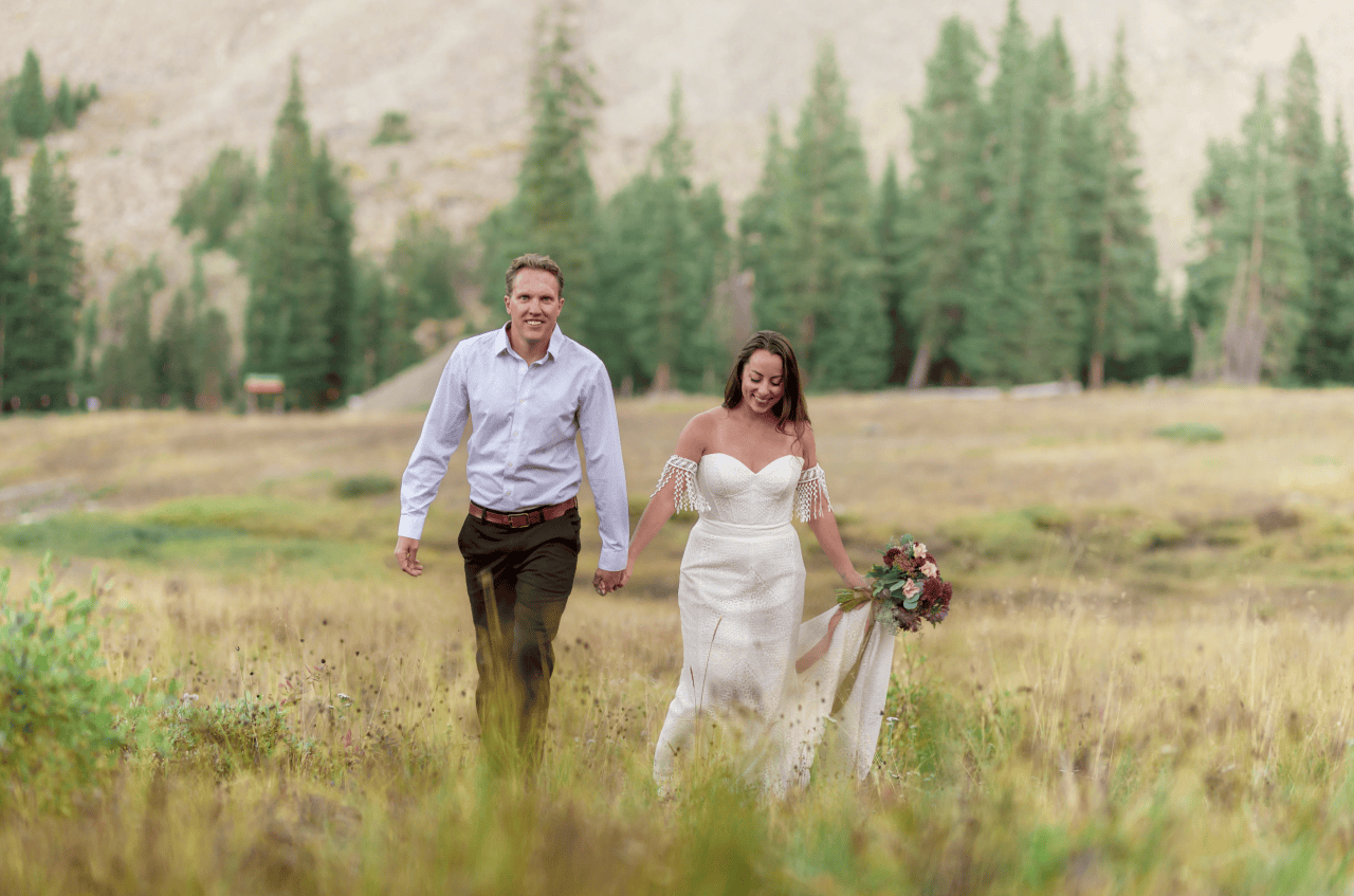 M+J elopement day! On top of Arapahoe basin in Colorado. 